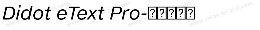 Didot eText Pro字体转换
